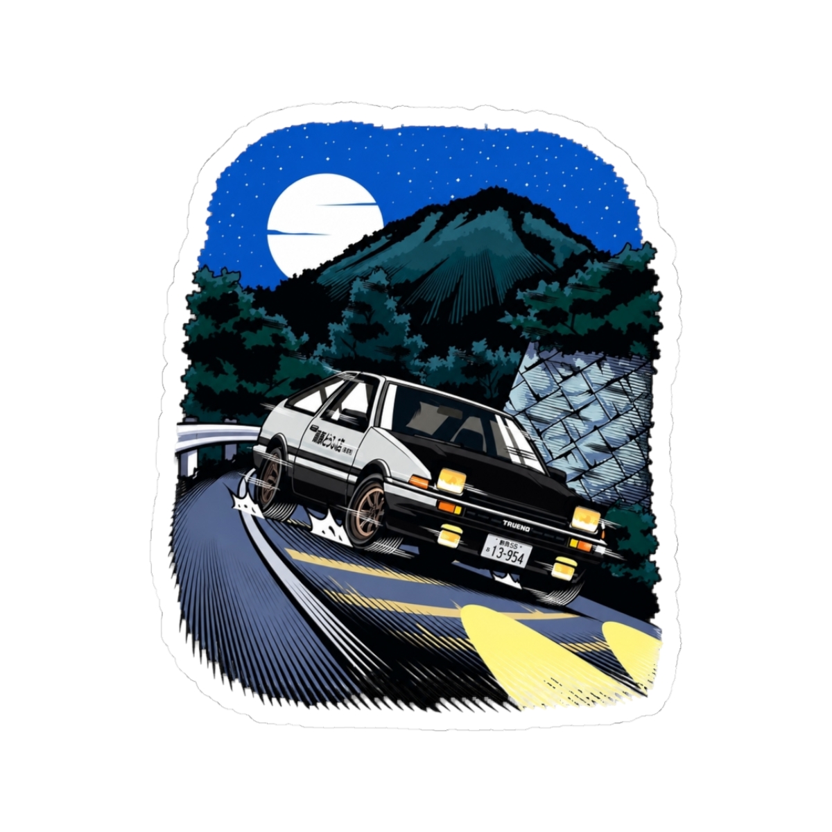 Initial D Takumi Fujiwara Hachiroku Downhill Attack! AE86 Trueno