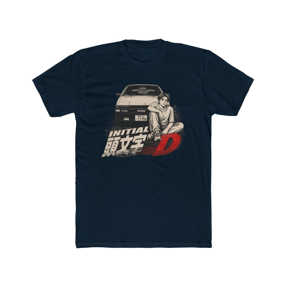 Anime Initial D Washed Vintage T Shirt Merch Casual Short Sleeved T Shirt TShirt