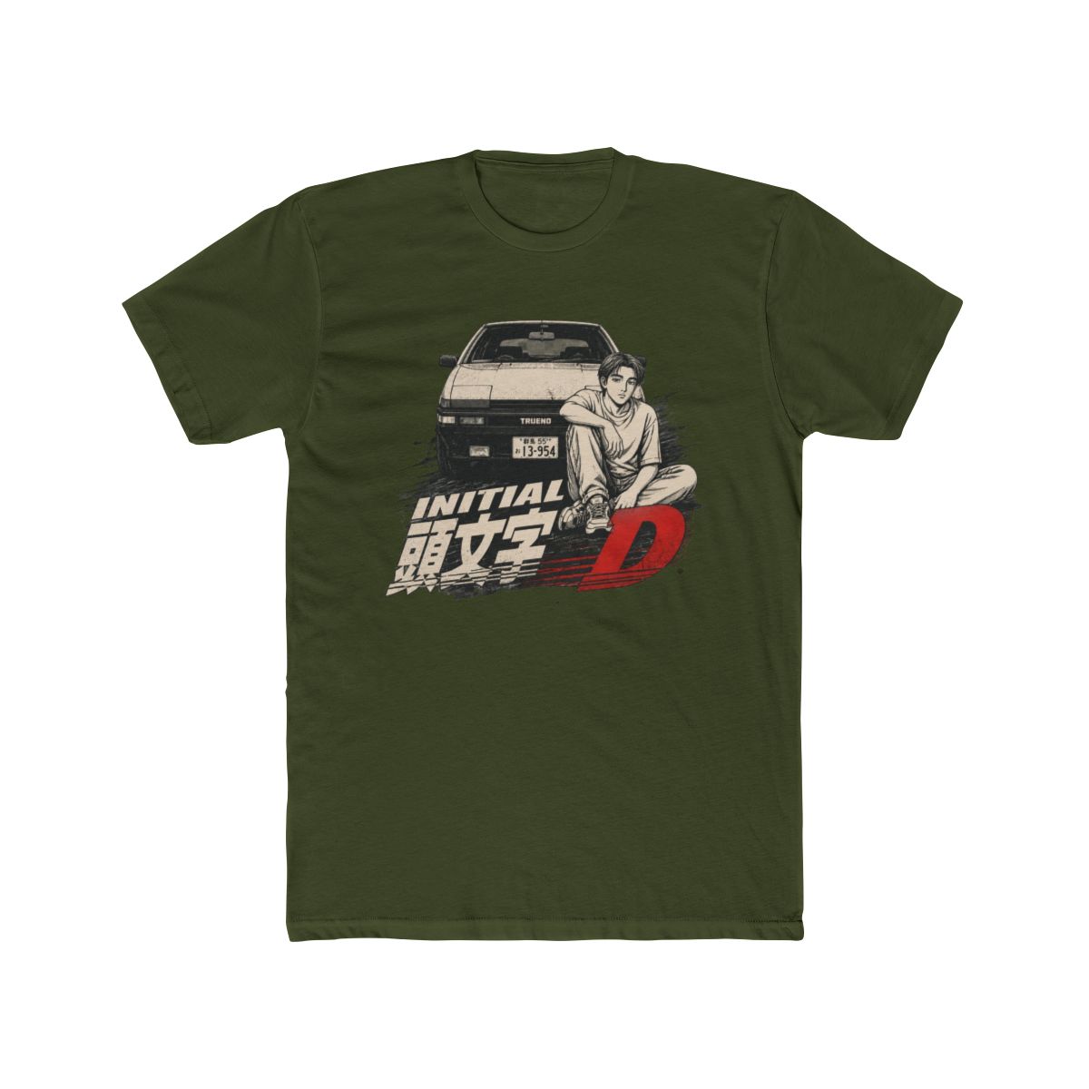 Anime Initial D Washed Vintage T Shirt Merch Casual Short Sleeved T Shirt TShirt - alternate angle 5, merchandise