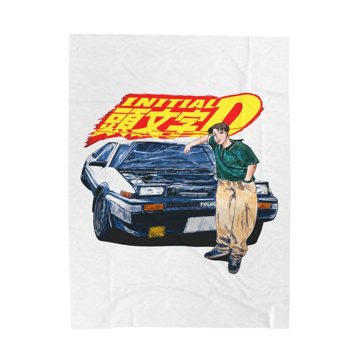 Initial D Fujiwara Ae86 Aesthetic Throw Blanket - alternate angle 3, merchandise