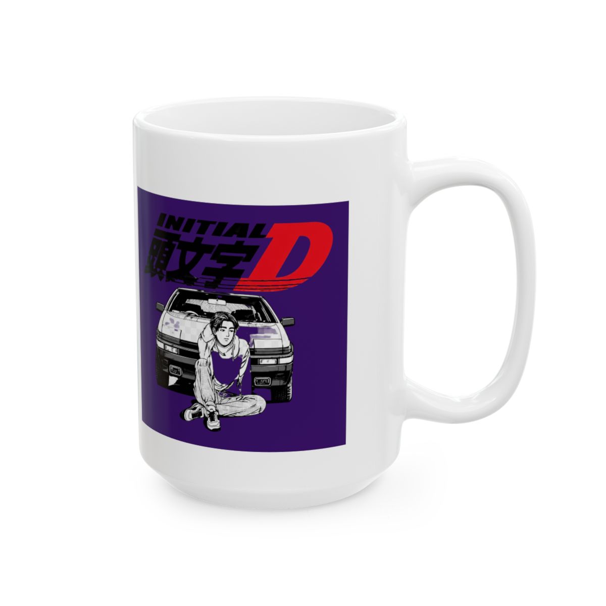 Initial D Takumi Ae86 Black Font Mug