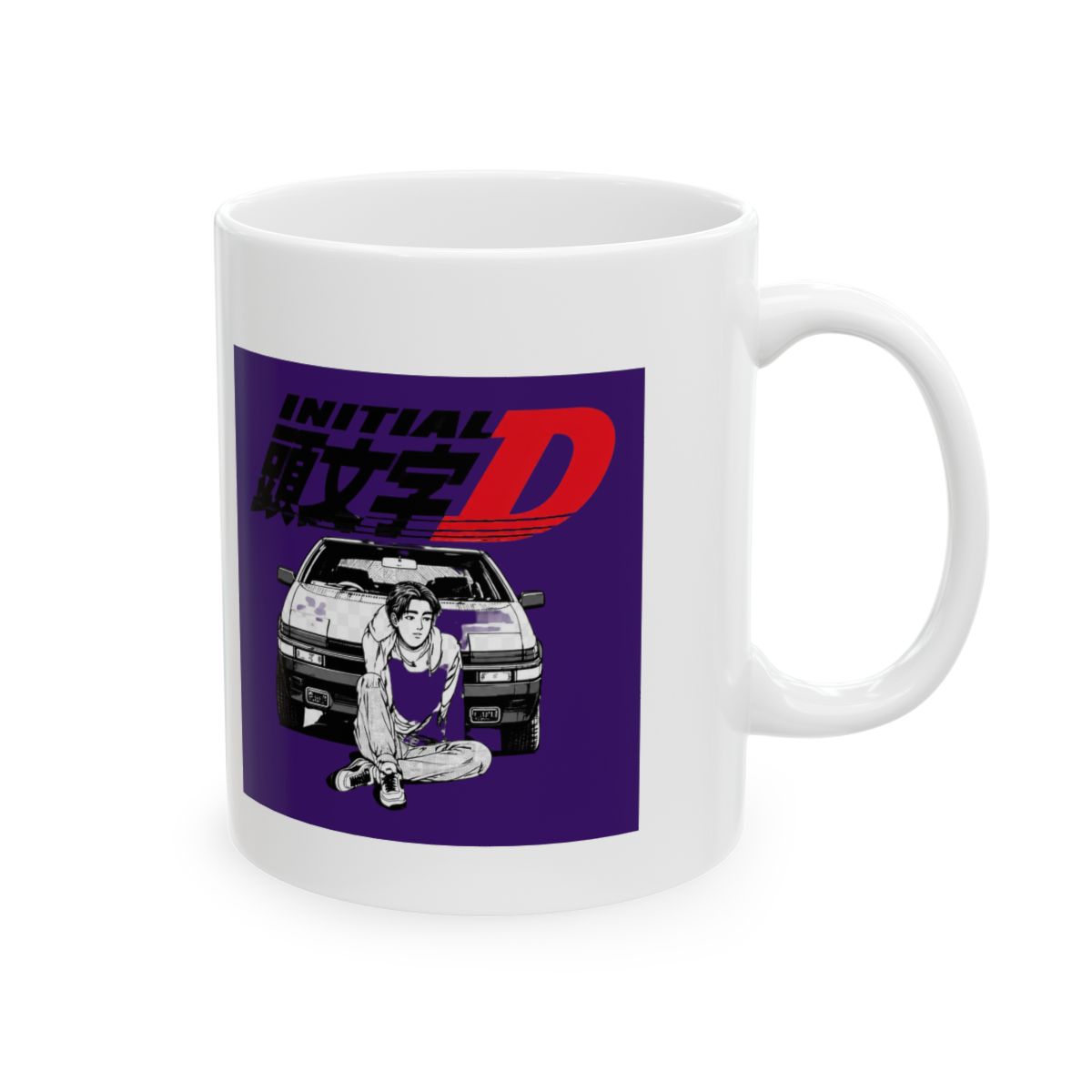 Initial D Takumi Ae86 Black Font Mug - Official Mugs & Drinkware merchandise