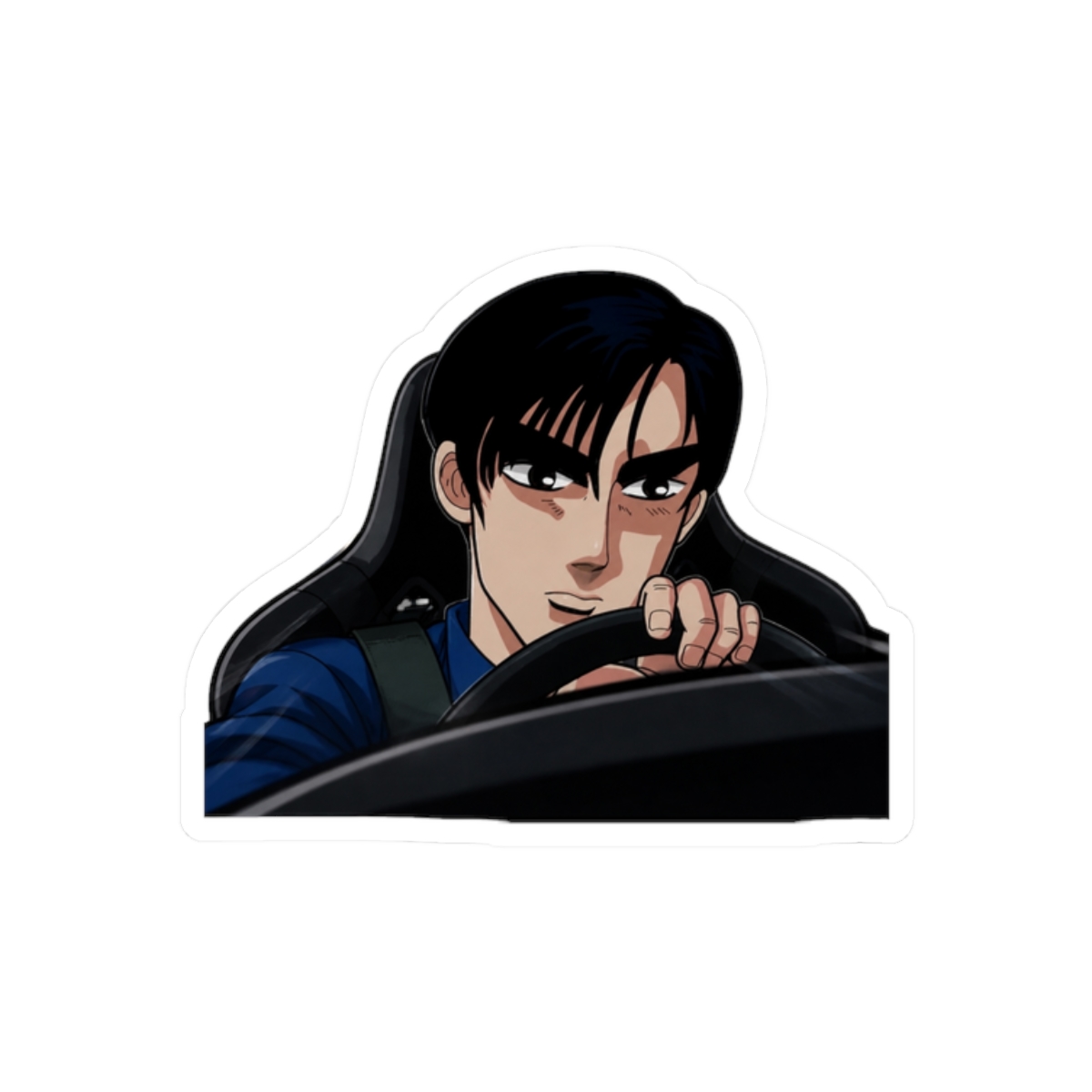 Initial D - Ryosuke Takahashi Peeker Sticker - Akagi RedSuns - part of the INITIAL D Collection - alternate angle 3, merchandise