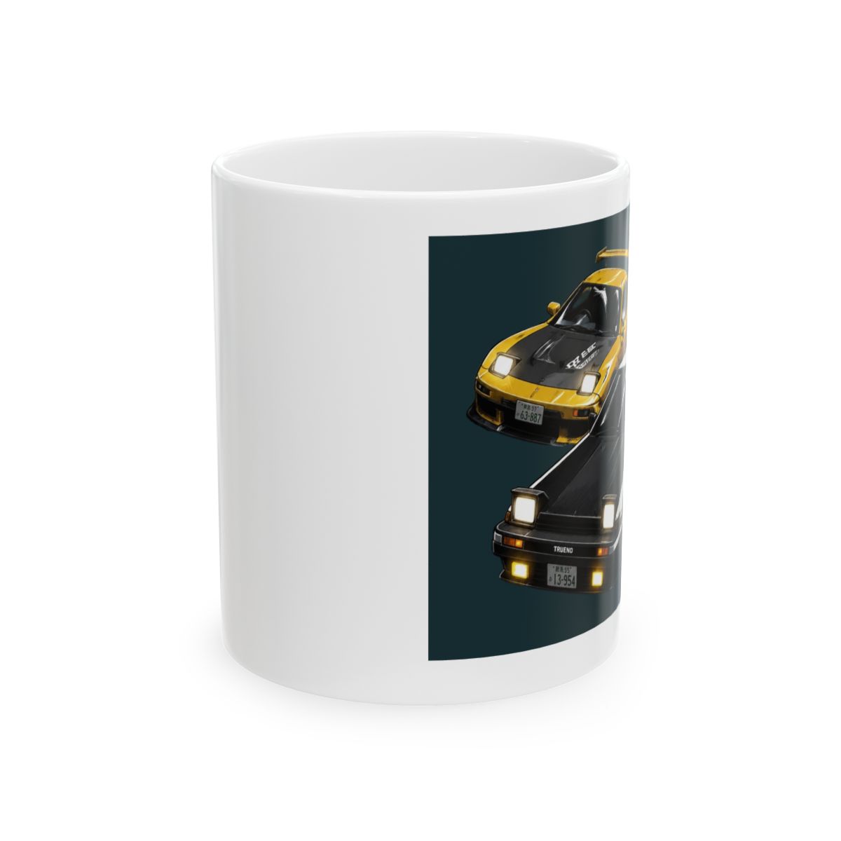initial d downhill mountain drifting ae86 vs fd Mug - alternate angle 1, merchandise
