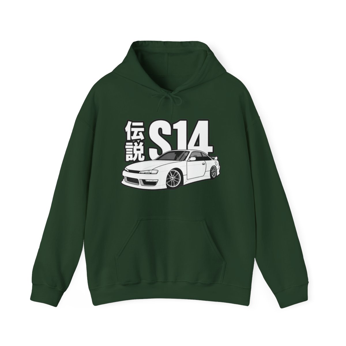 Initial D Vintage S14 FD Drift Japanese Cars Hoodie - alternate angle 5, merchandise