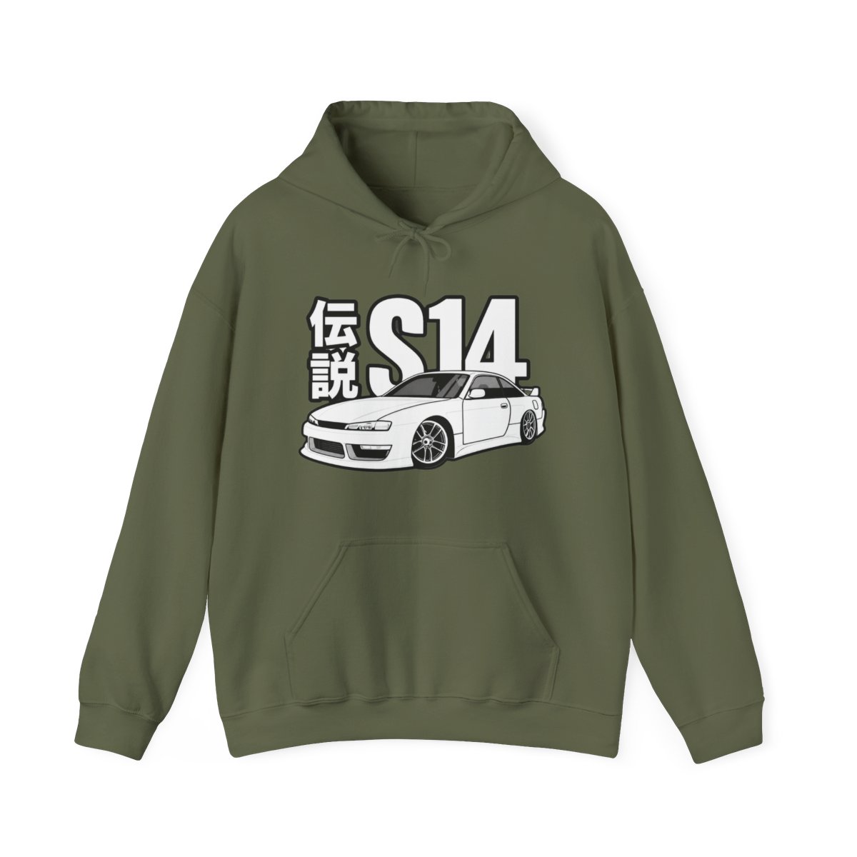 Initial D Vintage S14 FD Drift Japanese Cars Hoodie - alternate angle 4, merchandise