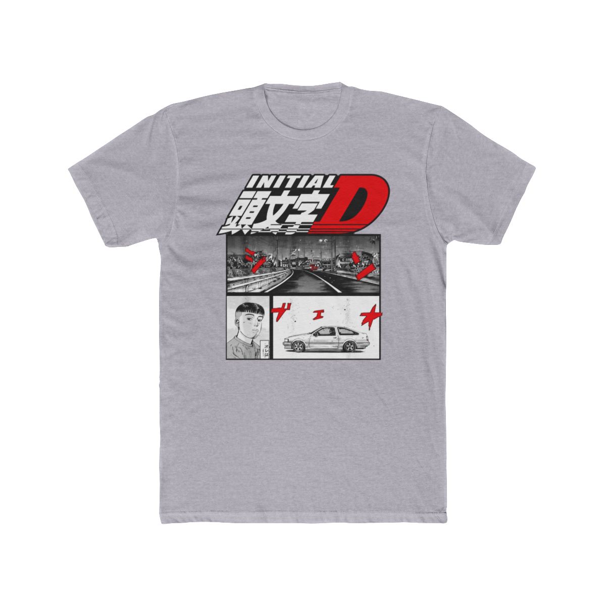 Initial D Manga 3 Panel T Shirt - alternate angle 3, merchandise