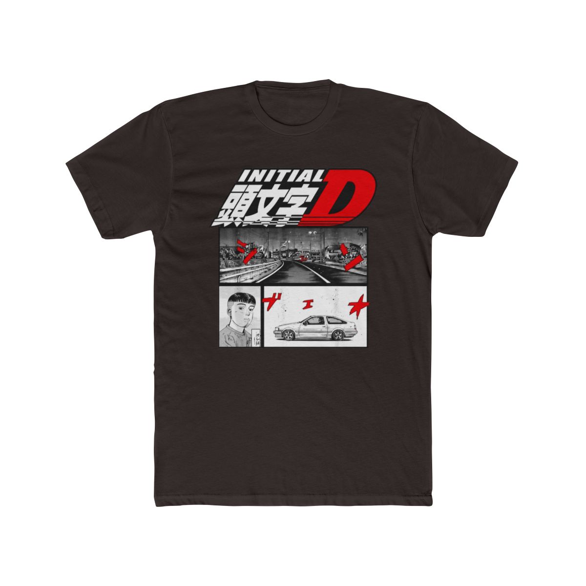 Initial D Manga 3 Panel T Shirt - alternate angle 2, merchandise