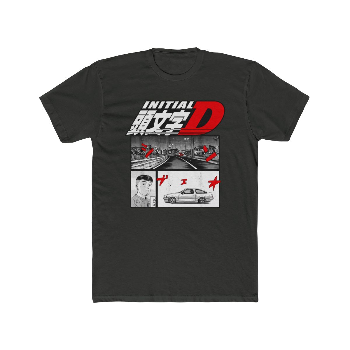 Initial D Manga 3 Panel T Shirt - alternate angle 5, merchandise