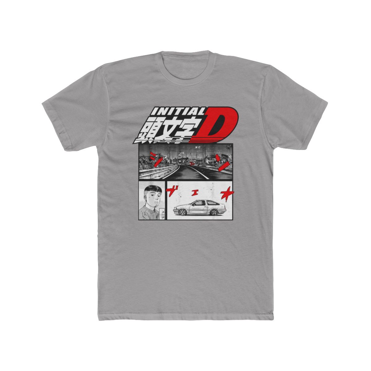 Initial D Manga 3 Panel T Shirt - Official T-Shirts merchandise