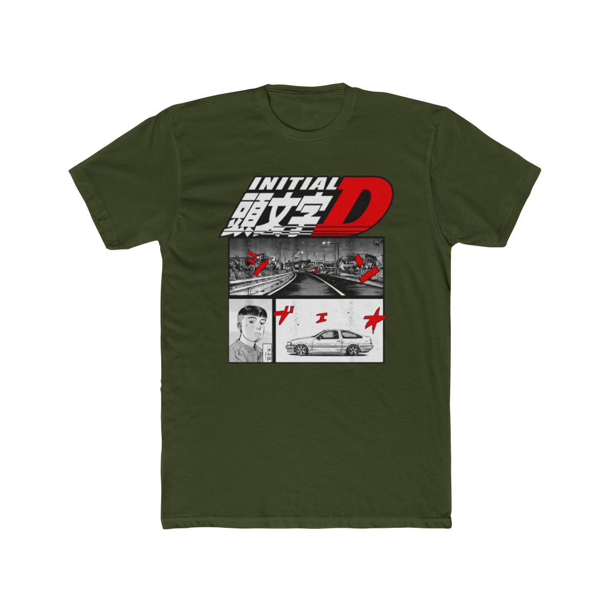 Initial D Manga 3 Panel T Shirt - alternate angle 4, merchandise