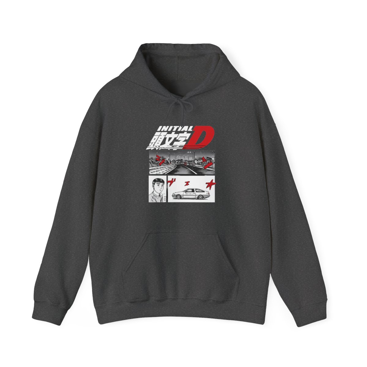 Initial D Manga 3 Panel Pullover Hoodie